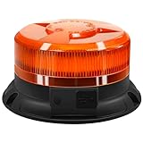 AnTom Luce LED stroboscopica lampeggiante di emergenza batteria,12V 9 Modalità con Cavo Alimentazione e USB cavo di ricarica Base Magnetica Lampeggiante per veicoli Carrelli trattori golf UTV