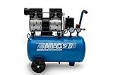 ABAC Compressore d Aria Silenzioso EASE-AIR 24, Compressore Aria Oil-Free, Pressione Massima 8 Bar, Potenza 1 Hp, Serbatoio 24 Litri, Rumorosità 59 dB