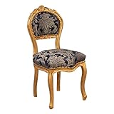 Biscottini Sedie luigi XVI 92 x 40 x 42 cm | Sedia stile francese anticata | Poltroncina camera da letto | Sedie stile barocco oro