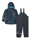 CareTec Rain Suit - PU w. fleece, Impermeabile e pantaloni impermeabili Bambini e ragazzi, Blu Dark Navy (778), 18-24 mesi