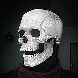 L ultima Maschera Biochimica Scheletro per Il 2021 - Maschera di Halloween Teschio,Maschera Biochimica Scheletro 3d,Halloween Raccapricciante Maschera Teschio Umano Mascella Mobile