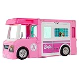 Barbie Camper dei Sogni - Veicolo 3 in 1 Trasformabile con Piscina - Pick-Up e Barca - Dettagli realistici - 50 Accessori - Regalo Bambini 3-7 Anni
