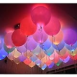Palloncini luminosi a LED, confezione da 40 pezzi, per feste che si illuminano al buio, palloncini a LED, forniture per feste al neon, tempo di standby lungo per 8-24 ore