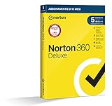 Norton 360 Deluxe 2024, Antivirus per 5 dispositivi, Licenza di 15 mesi, PC, Mac, tablet e smartphone