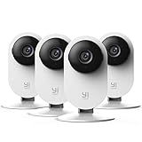 YI Home Camera 1080p Kit da 4, Ip Camera Wifi Interno, Telecamera Wi-fi Interno con Rilevamento Smart,Visione Notturna non Invasiva,Notifiche Push,Audio Bidirezionale per telefono,laptop,pc desktop