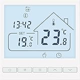 Beok Termostato Caldaia a Gas/Acqua Termostato Ambiente a Parete Programmabile Settimanale per Riscaldamento a Pavimento 3A TOL47-WPB-AK