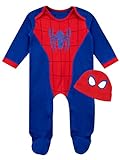 Marvel Set di Tutina da Notte e Cappellino per Bambino Spiderman Blu 0-3 Mesi