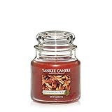 Yankee Candle - Candela in barattolo di vetro, misura media, colore: Rosso