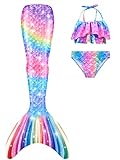 shepretty Coda di Sirena con Bikini per Bambina Set Bikini.,wpM9,110