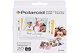 Polaroid Carta fotografica 3,5 x 4,25 pollici ZINK con bordo (20 Fogli) - Compatibile con la fotocamera istantanea Polaroid POP