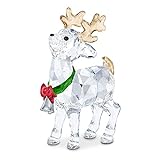 Swarovski Joyful Renna di Babbo Natale, Oggetto Decorativo con Personaggio in CristalliSwarovski e Metallo, Multicolore