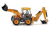 Siku 3558, JCB 4CX Backhoe Loader, 1:50, Metal/Plastic, Yellow, Multifunctional, Can be combined with models of the same scale