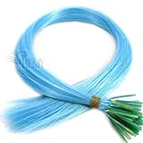 RemyHaar.eu Extension per capelli, 10 ciocche colorate, 45-50 cm, 1 g, colore azzurro