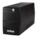 Nilox, UPS Premium Line Interactive da 800VA, Stabilizzatore di Tensione Tramite AVR, Protegge Computer e Periferiche dai Blackout e Disturbi della Rete Elettrica, con Tecnologia Line Interactive