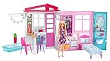 Barbie ​Loft con Bambola, Casa a 1 Piano, Portatile con Piscina e Accessori, Giocattolo per Bambine da 3 + Anni, Packaging Online, GWY84