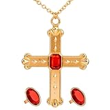 "CARDINAL SET" (necklace with cross, 2 rings) -