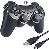 Sefitopher PS3 Wireless Controller Bluetooth Game Controller Compatibile per Playstation 3 per PS3 Controller Gamepad Joystick Dual Vibration 6 Assi Joypad con Cavo di Ricarica