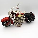 DynaSun Art Modellino Moto d’Epoca Vintage in Metallo, da Collezione in Stile Retro Auto Antico Scala 1:8 28 cm