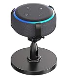 SoulQ - Supporto da tavolo per Echo Dot di terza generazione, supporto regolabile a 360° per altoparlante Smart Home, ideale per la visibilità del suono e l aspetto, accessori intelligenti Dot (nero)