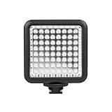 Walimex pro Pro LED64 LED-Videoleuchte (Dimmbar) für Aktion Kamera, Camcorder und DSLR Kamera, 20342, 64 LEDs