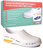 Gima Scarpa professionale ultra leggera, zoccoli sanitari in gomma, mizura 39, colore bianco