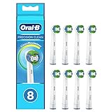 Oral-B Precision Clean Testine Spazzolino Elettrico, Confezione da 8 Pezzi, Con Tecnologia Clean Maximize, Bianco