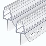 Vellure® guarnizione doccia sottoporta - NUOVA guarnizione premium per porte vetro - Guarnizione box doccia durevole, guarnizione doccia (2x spessore vetro 6mm)