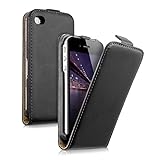 kwmobile Cover compatibile con Apple iPhone 4 / 4S - Custodia verticale Flip Case Cover in simil pelle - con linguetta calamita