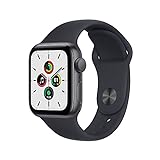 Apple Watch SE (1ª gen.) (GPS, 40mm) Smartwatch con cassa in alluminio grigio siderale con Cinturino Sport color mezzanotte - Regular. Fitness tracker, monitoraggio della frequenza cardiaca