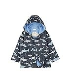 Hatley Printed Rain Jacket Impermeabile, (Shark Frenzy), (Taglia Produttore: 10 Anni) Bambino