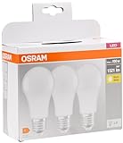 Osram Base Clas a Lampada LED E27, 13 W, Luce Calda, 3 Unità (Confezione da 1)