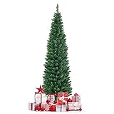 COSTWAY Albero di Natale Artificiale Pino con Supporto in Metallo, Verde, 120 cm / 150 cm / 180 cm (180 cm)