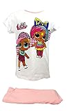 Adatto a L.O.L. Surprise Dolls: pigiama per bambini, set corto, bianco, taglia 110