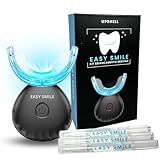 EASY SMILE - Kit Sbiancante Denti Professionale con Lampada LED 32X - 3 Gel Sbiancamento Rapido ed Efficace, Rimuove Macchie Profonde - Sicuro per lo Smalto Dei Denti