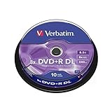 DVD+R VERBATIM Double Layer 8,5 GB 8X in Campana da 10 Pezzi 43666