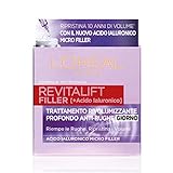 L Oréal Paris Crema Viso Giorno Revitalift Filler, Azione Antirughe Rivolumizzante con Acido Ialuronico Concentrato, 50 ml
