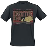 Led Zeppelin Zeppelin & Smoke Uomo T-Shirt Nero M 100% Cotone Regular