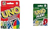 Mattel Games - Kit Regalo - UNO Classico (W2087) + UNO Flex (HMY99). L iconico gioco di 112 carte con numeri e colori da abbinare. Versione di UNO con mosse Jolly e carte speciali Flex. 7+ anni