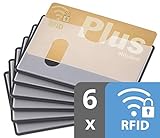 valonic custodia carta di credito contactless - 6x nfc protezione RFID - certificato - inserimento orizzontale - trasparente - custodia bancomat schermato