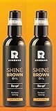 Byrokko Shine Brown - Olio abbronzante, altissima qualità, acceleratore di abbronzatura, XXL, 150 ml, per esposizione al sole o nel lettino abbronzante, 100% oli naturali, confezione da 2 pezzi