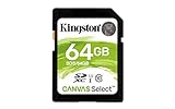 Kingston Canvas Select Plus SDS2/64GB Schede SDHC 100R C10 UHS-I U1 V10