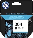 HP 304 Nero, N9K06AE, Cartuccia Originale HP, Compatibile con Stampanti HP DeskJet 2620, 2630, 3720, 3730, 3750 e 3760, HP ENVY 5010, 5020 e 5030