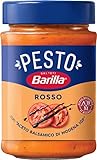 Barilla Pesto Rosso con Pomodoro, Basilico e Aceto Balsamico di Modena IGP, Senza Glutine, 200 g