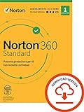 Norton 360 Standard 2022 |Antivirus per 1 Dispositivo Licenza di 1 anno Secure VPN e Password Manager PC, Mac, tablet e smartphone Standard PC/Mac |Codice d attivazione via email