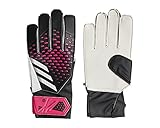 adidas Unisex Goalkeeper Gloves (W/O Fingersave) Pred Gl Trn J, Black/White/Team Shock Pink, HN5576, Size 6