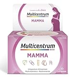 Multicentrum Mamma, Integratore Alimentare Multivitaminico e Multiminerale per le donne in gravidanza, con Acido Folico, 30 compresse