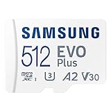 Samsung Evo Plus, microSD SDXC U3 Classe 10 A2, Scheda di memoria 130MB/s con adattatore SD 2021 (512GB)