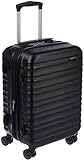 Amazon Basics - Valigia Trolley rigido, 55 cm (utilizzabile come bagaglio a mano di dimensioni standard), Nero