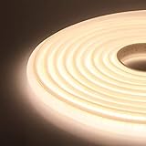 XUNATA Luce al Neon Flessibile Striscia LED COB con Alimentatore 220V, Alta luminosità 288 LED/m, IP65 impermeabile, Nastri LED per Decorazione (5m, Bianco Naturale)