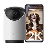 YI 2K(3MP) Telecamera wifi Interno,Dome U Videocamera Sorveglianza con PTZ Smart Tracciamento,Compatibile con Alexa,Rotazione a 360°,Rilevamento Umano/Movimento/Sonoro,Notifiche Push per iOS,android